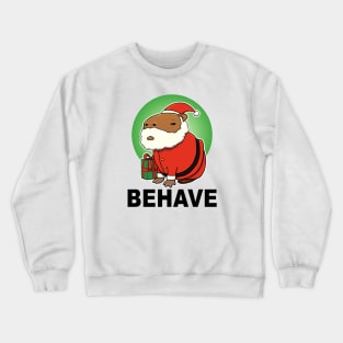 Behave Capybara Santa Crewneck Sweatshirt